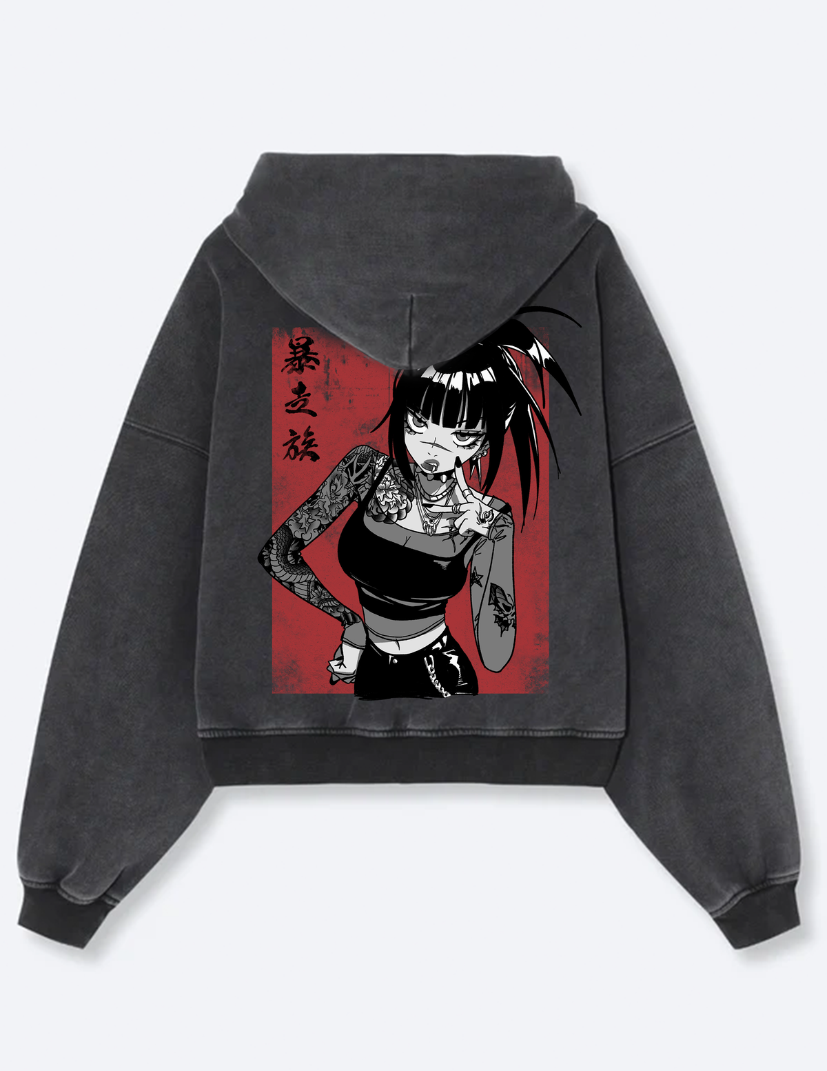 Syndicate washed zip hoodie, back print